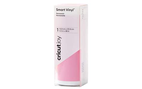 2009843 - Cricut Joy Permanent Smart Vinyl Light Pink; 1 roll 5.5 in x 48 in (13.9 cm x 121.9 cm); Matte finish; Works without a machine mat – just load & go!; Dishwasher friendly; Weather-resistant, ideal for outdoor projects; For Cricut Joy™